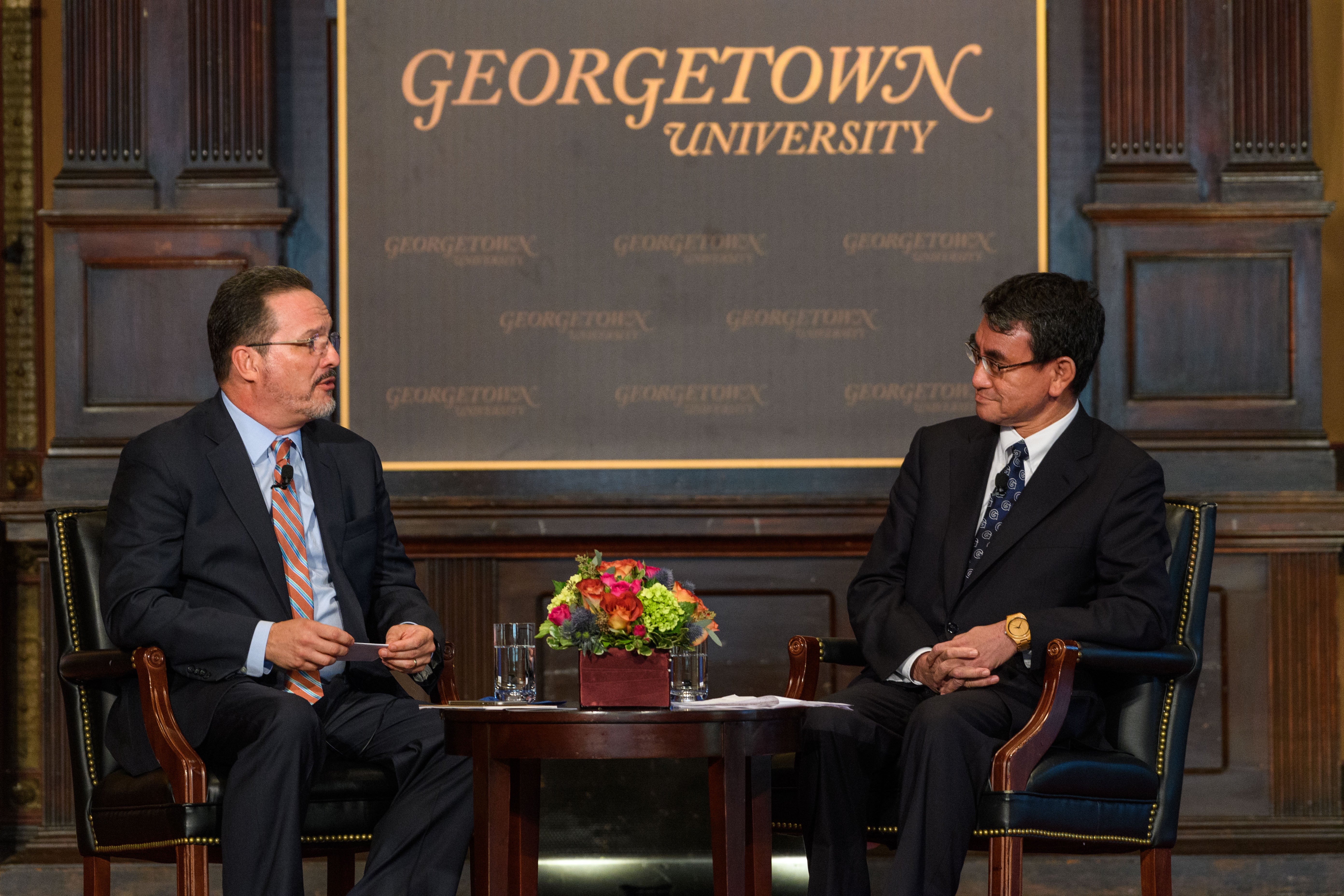 Dr. Michael Green with Japanese Foreign Minister Taro Kono