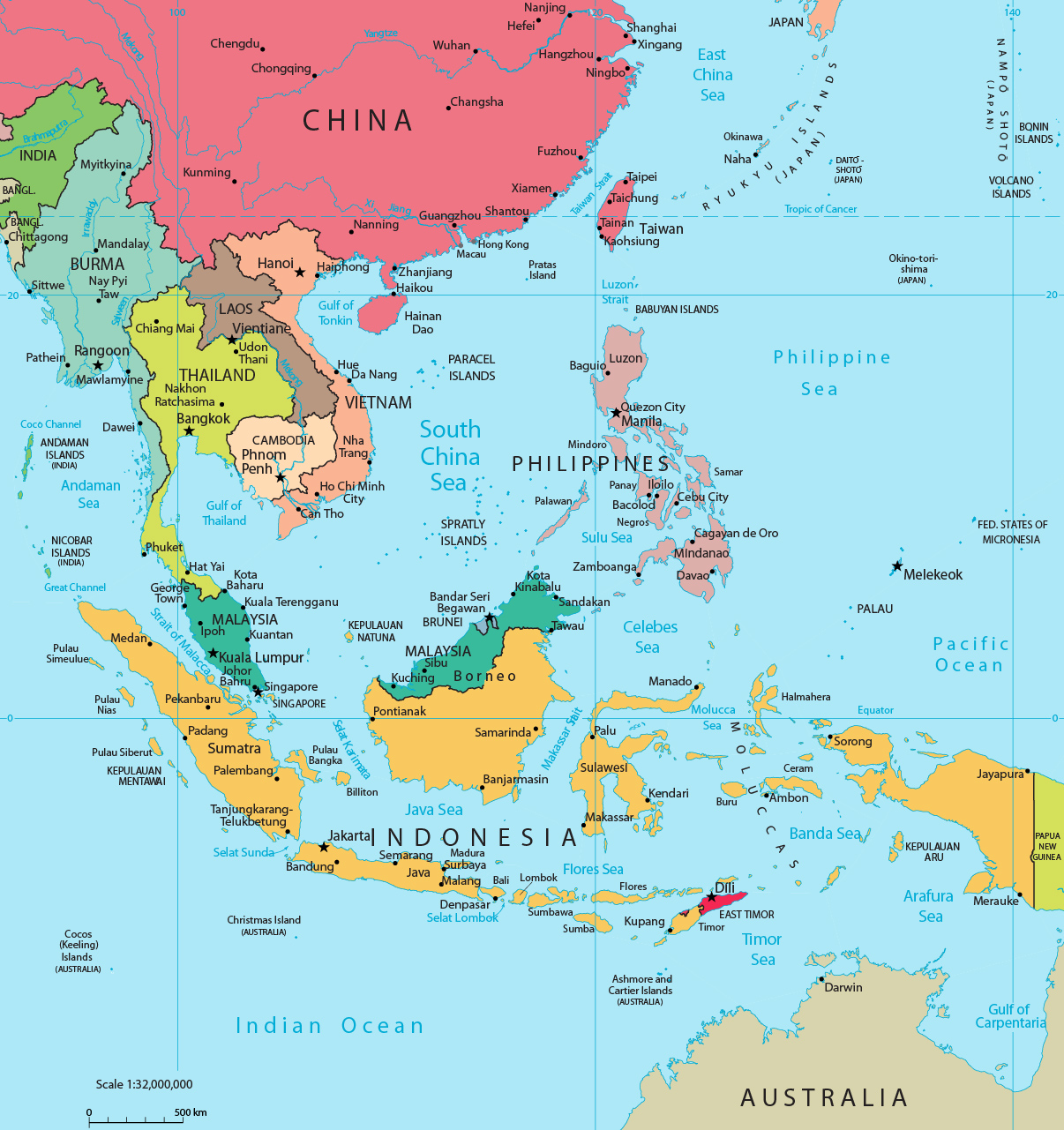map of Southeast Asia